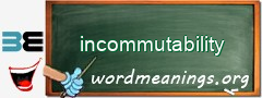 WordMeaning blackboard for incommutability